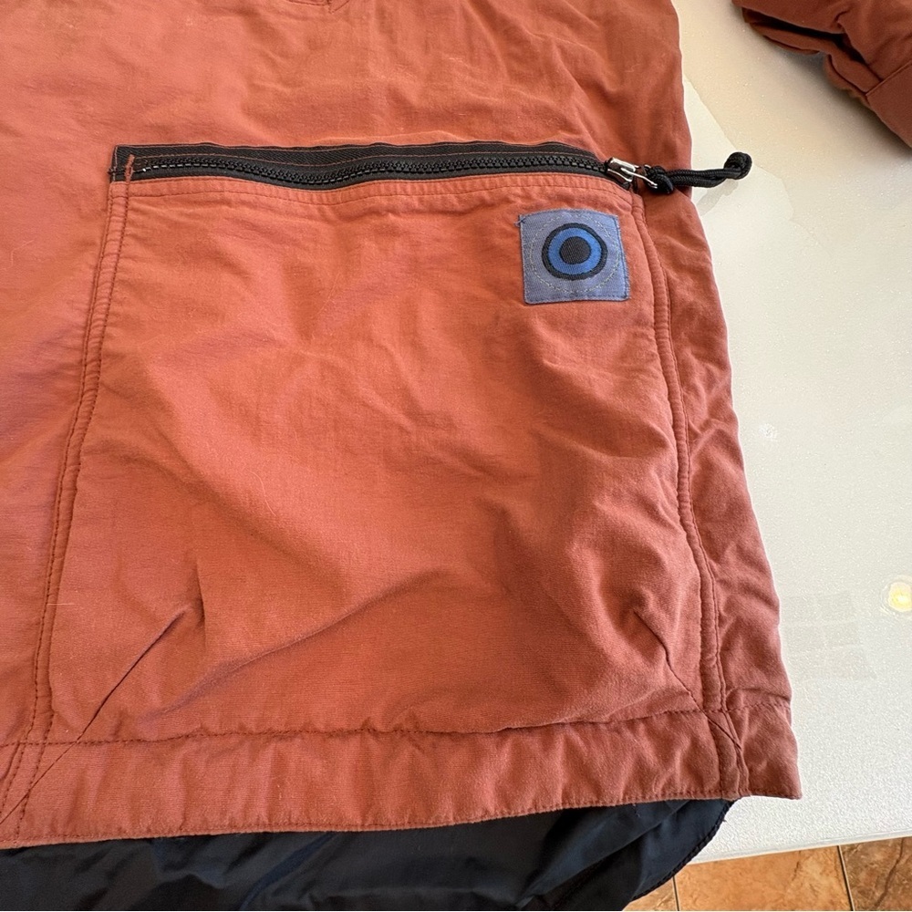 Vintage BURTON Biolite Men’s Pull Over Jacket Half-Zip Rust Size XL Mesh Lining - Picture 4 of 16
